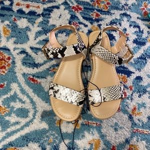 Snake print platform sandals- express